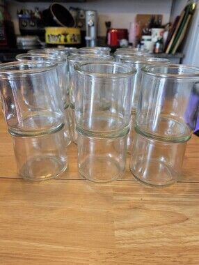 24 Empty Clean And No Labels Oui Yougurt Jars Hold Approximately 6 Fl. Oz.